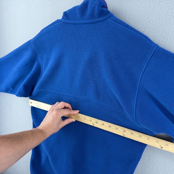 Patagonia Synchilla Snap T Sweater Mens Small Blue Fleece Pullover - Picture 13 of 16